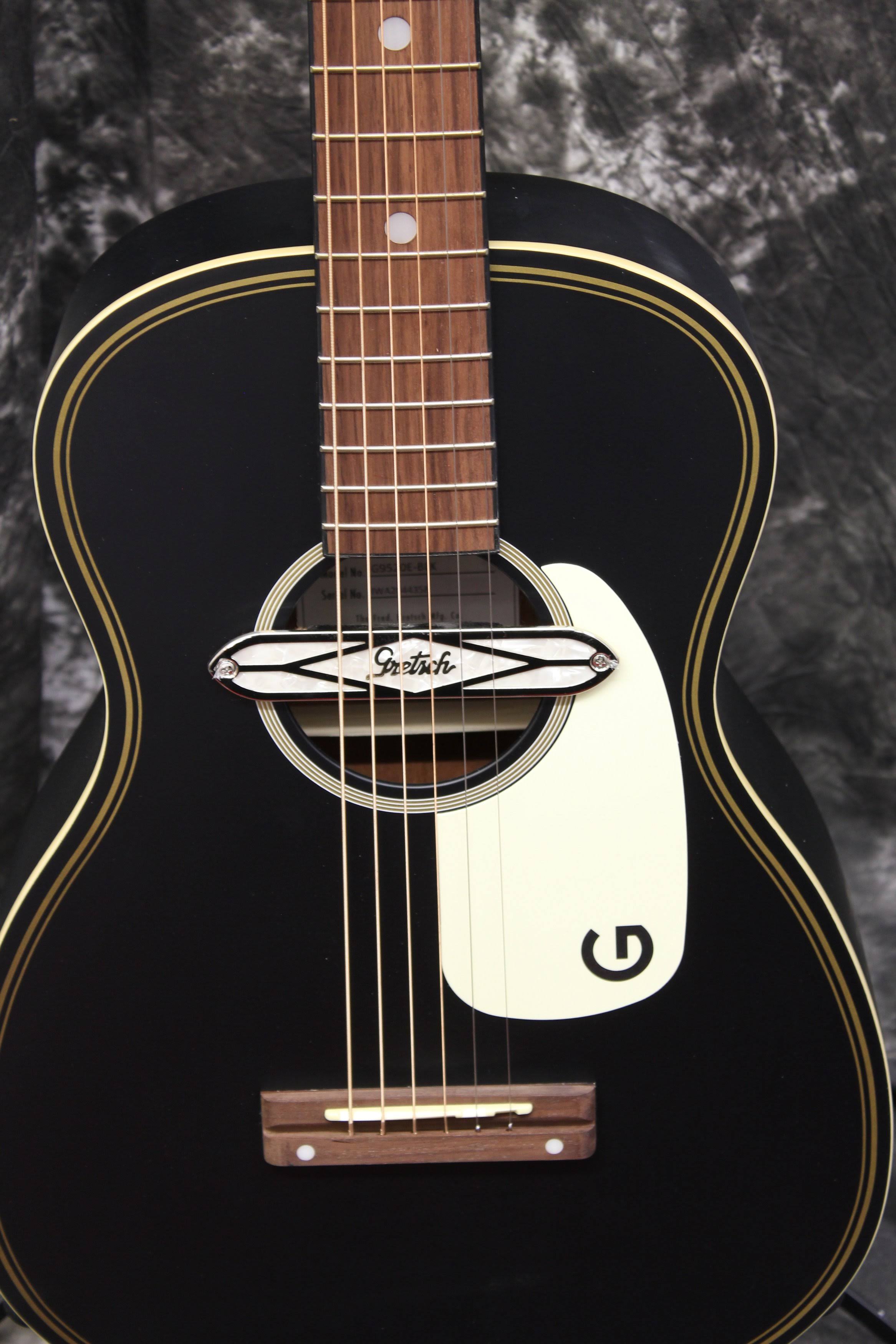 Gretsch G9520E Gin Rickey Acoustic-Electric Guitar, Smokestack Black