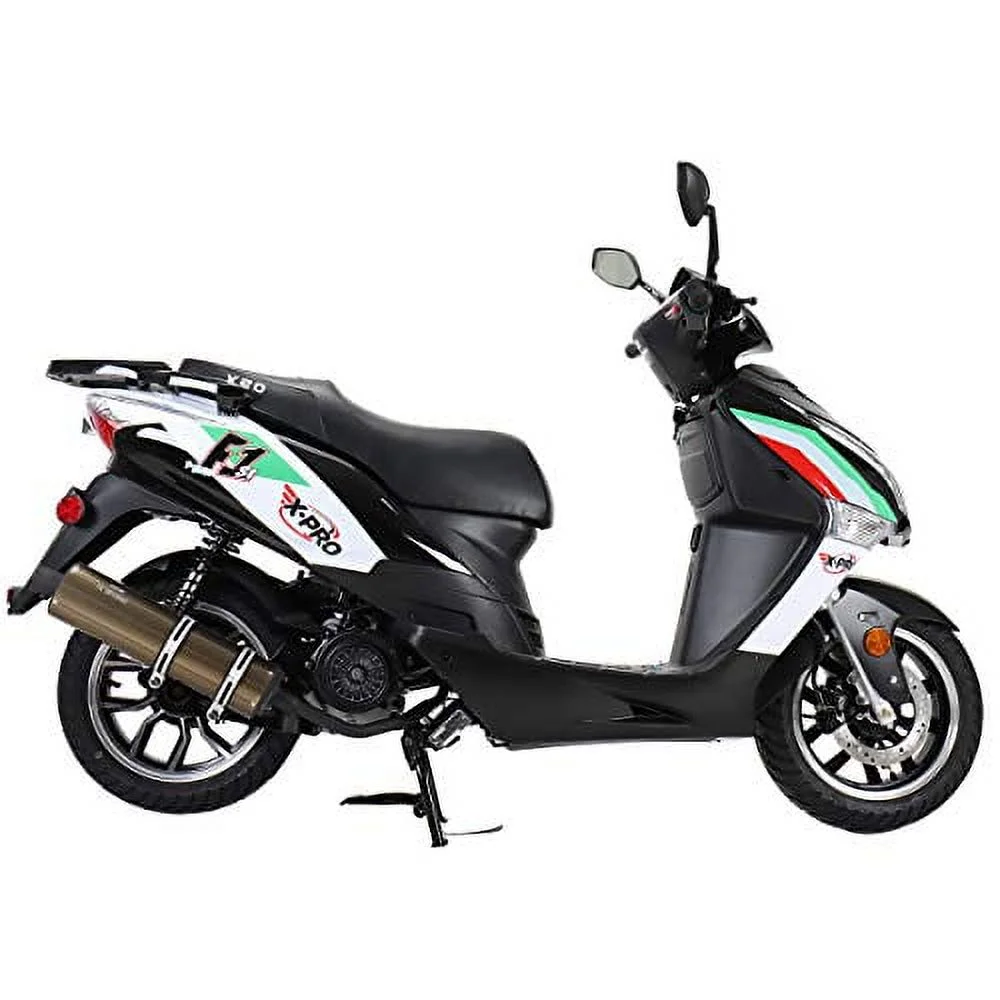 X-Pro Brand New 150cc Gas Moped Scooter, 13" Aluminum Wheels, Electric/Kick Start Large Headlights!