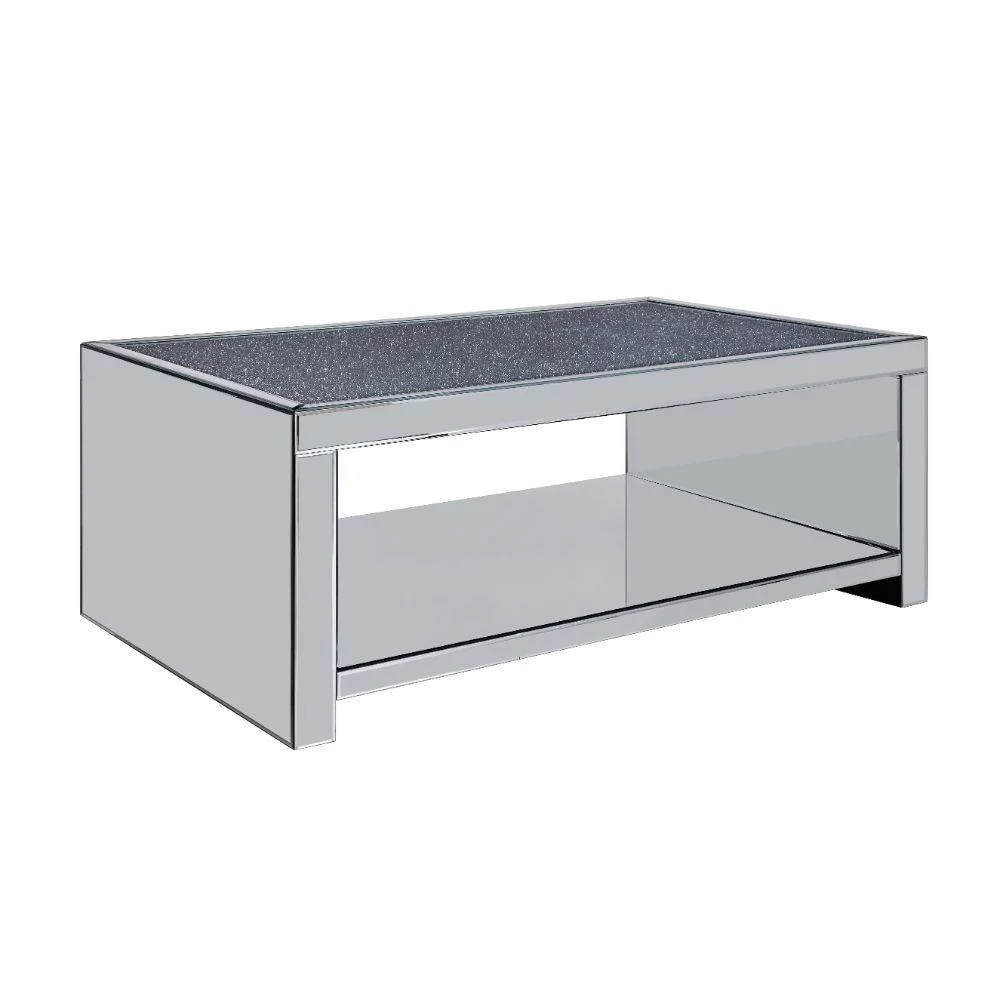 Contemporary Mirrored Coffee Table + 2 End Tables by Acme Malish 83580-3pcs