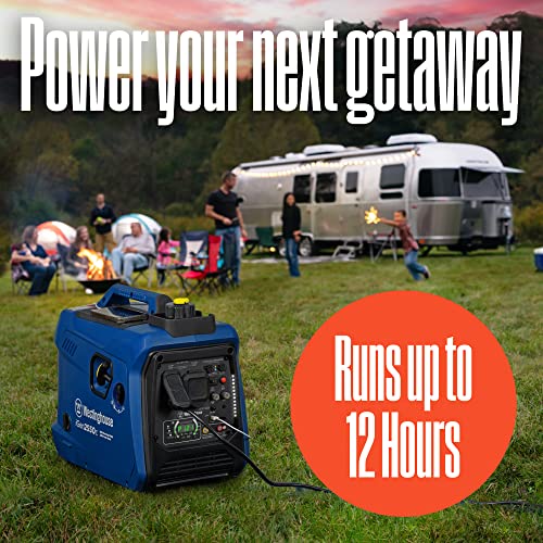 Westinghouse 2550 Peak Watt Super Quiet & Lightweight Portable Inverter Generator, RV Ready 30A Outlet, Gas and Propane Powered, CO Sensor, Parallel Capable, Long Run Time
