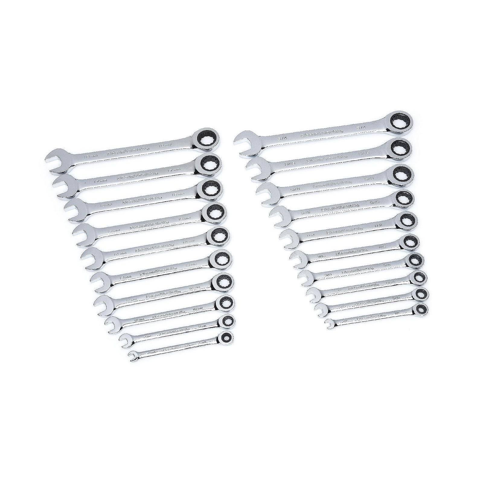 GearWrench 20-Piece Ratcheting Wrench Set SAE and Metric #35720
