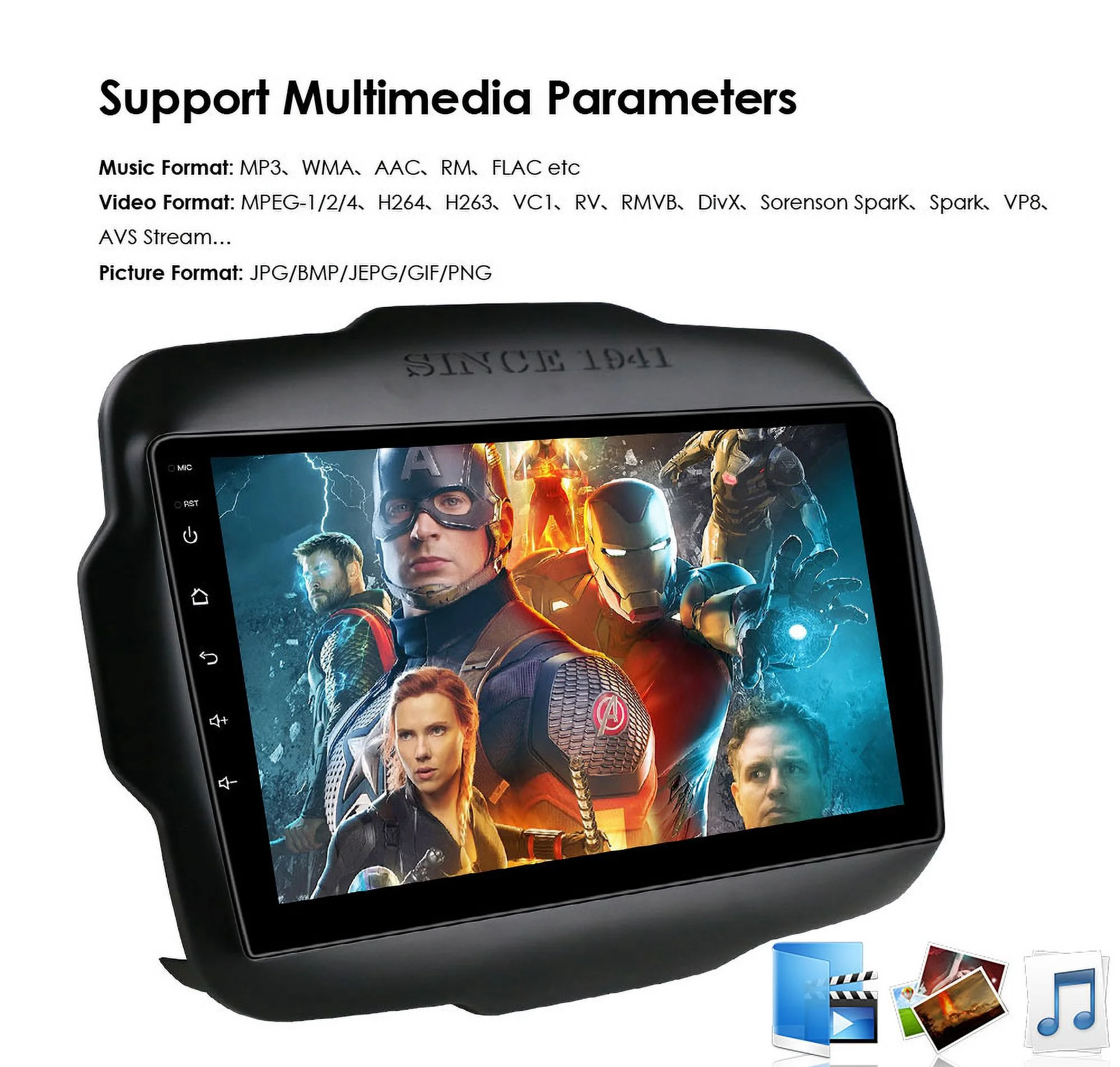 9" Android 12 GPS Navigation Wifi Car Radio Stereo Head Unit 2+32GB Carplay For Jeep Renegade 2016 2017 2018 2019 2020