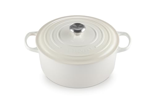 Le Creuset Enameled Cast Iron Signature Round Dutch Oven, 7.25 qt., Meringue