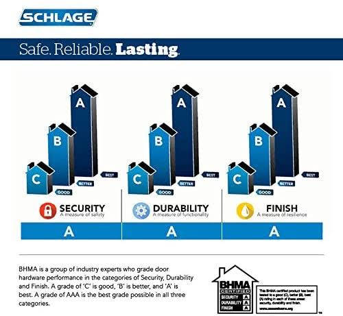 Schlage BE489WB Cam 625 Encode Deadbolt Smart Lock | WiFi Touchscreen Keypad, Bright Chrome