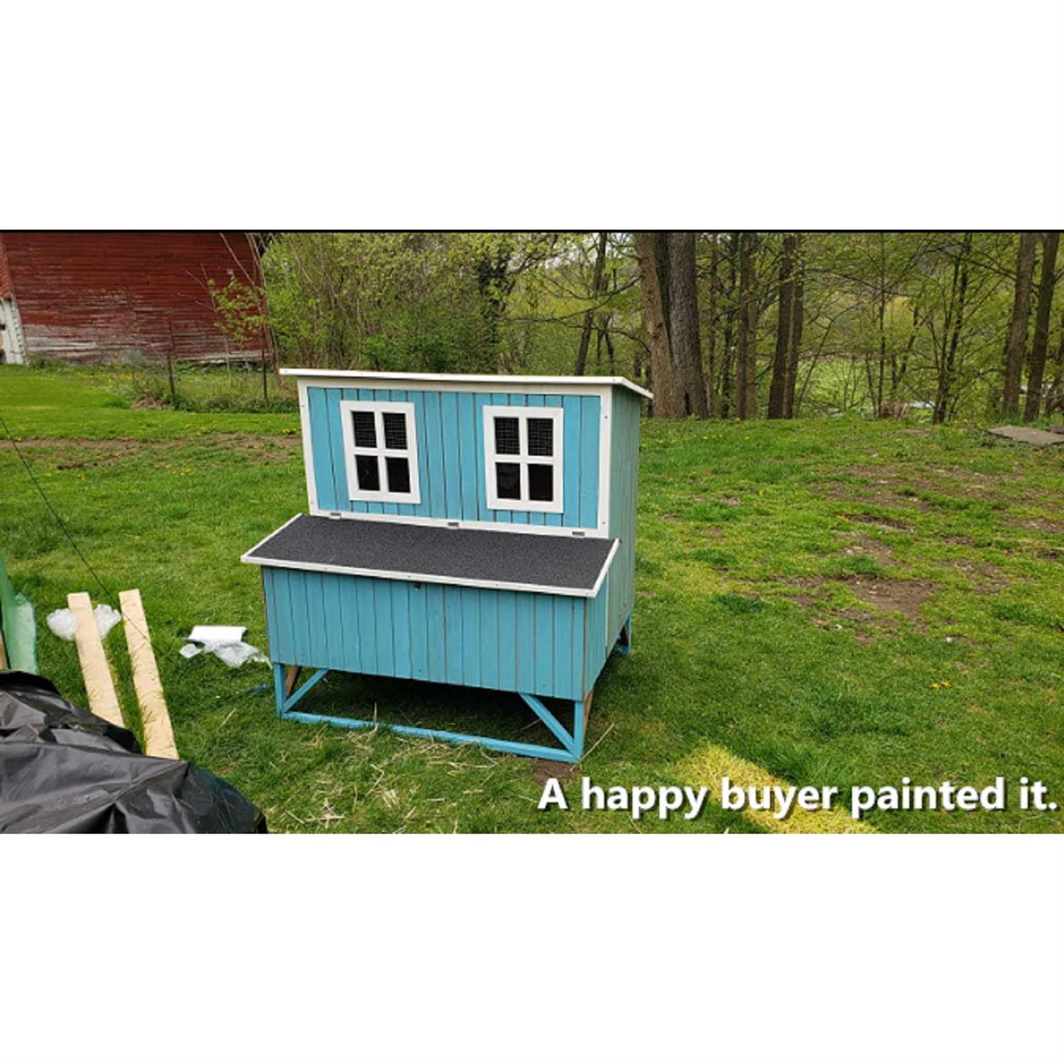Omitree Large Wood Chicken Coop Hen House 4-8 Chickens 4 Nesting Box - Pet Supplies online store