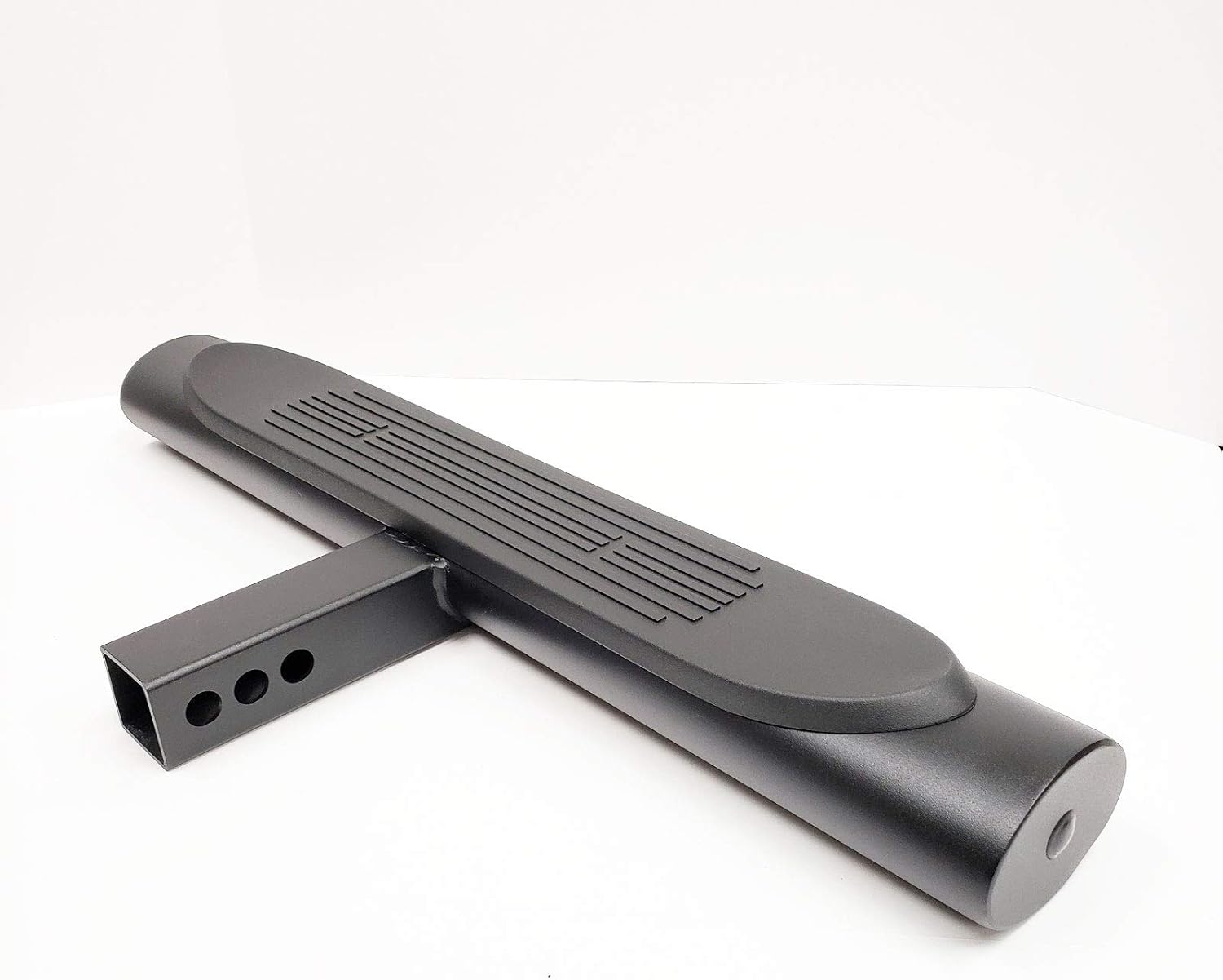 LEDIN 28" Lx3 Hx4 W Towing Hitch Step Bar 2" Receiver Black 4" Oval Straight Universal Truck Trailer Rear Bumper Guard