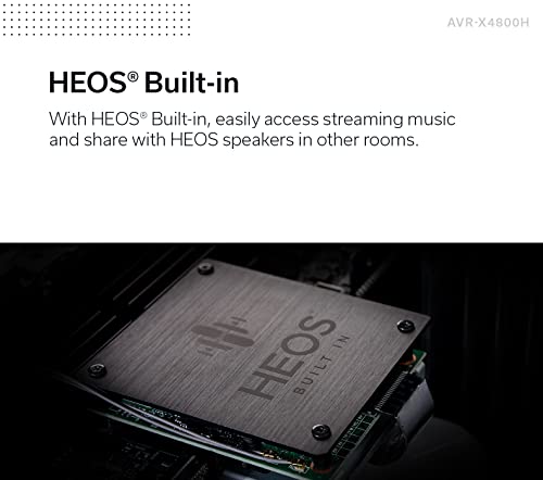 Denon AVR-X4800H 9.4 Channel 8K Home Theater Receiver IMAX Enhanced with Dolby Atmos/DTS:X and HEOS Built-in (Renewed)