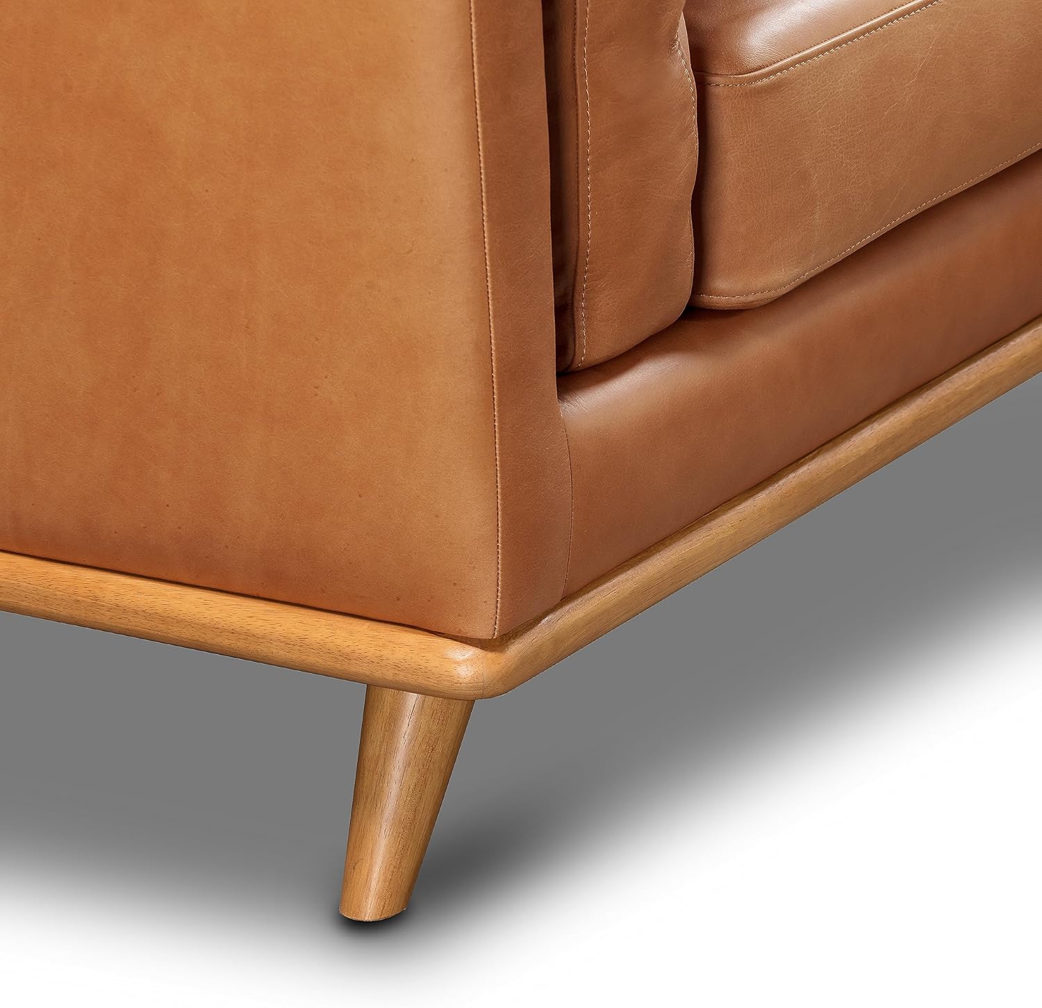 POLY & BARK Cadiz Right-Facing Sofa Sectional, 90 inches, Saddle Tan