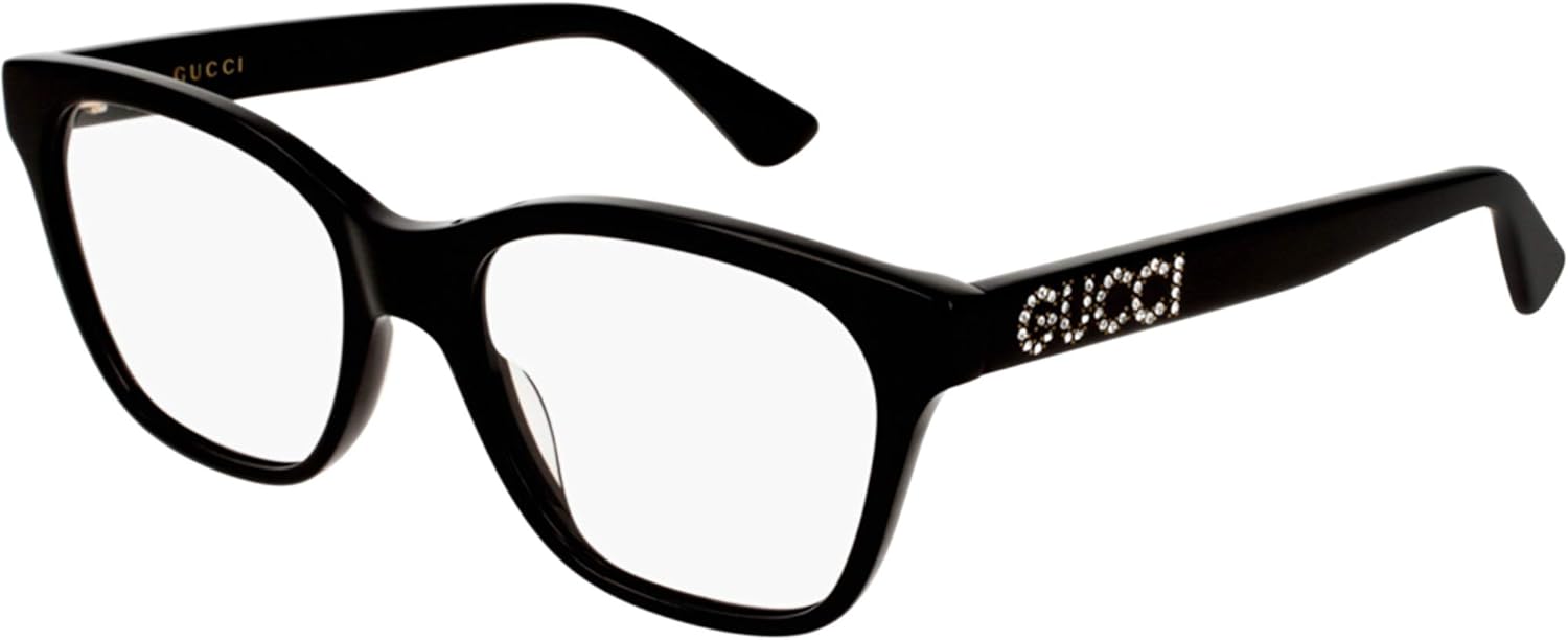 Gucci GG 0420O 001 Black Plastic Square Eyeglasses 52mm