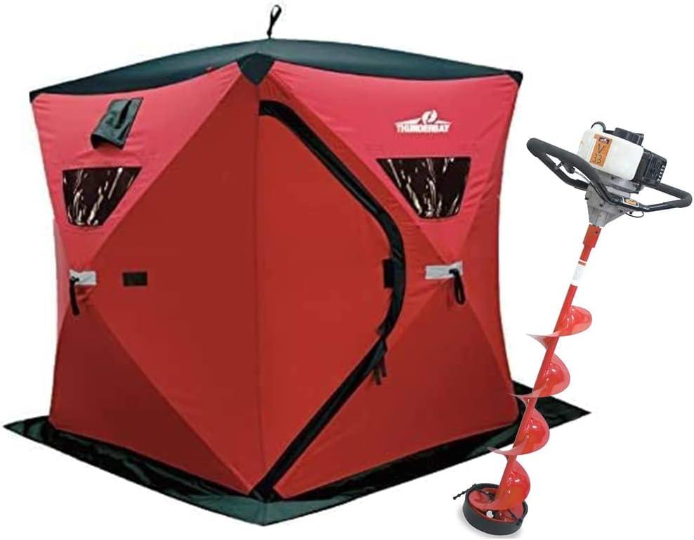 THUNDERBAY Ice Cube Series Pop-Up Portable 2-3 Person Ice Fishing Shelter