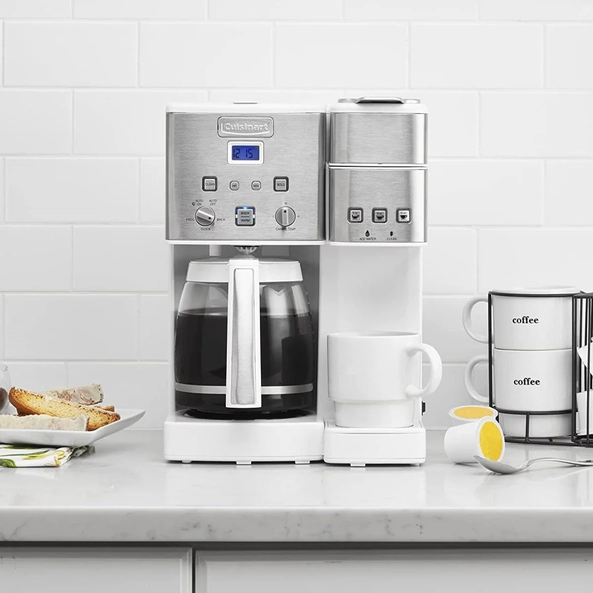 Cuisinart Coffee Center 12-Cup Coffee Maker & Single-Serve Brewer |White