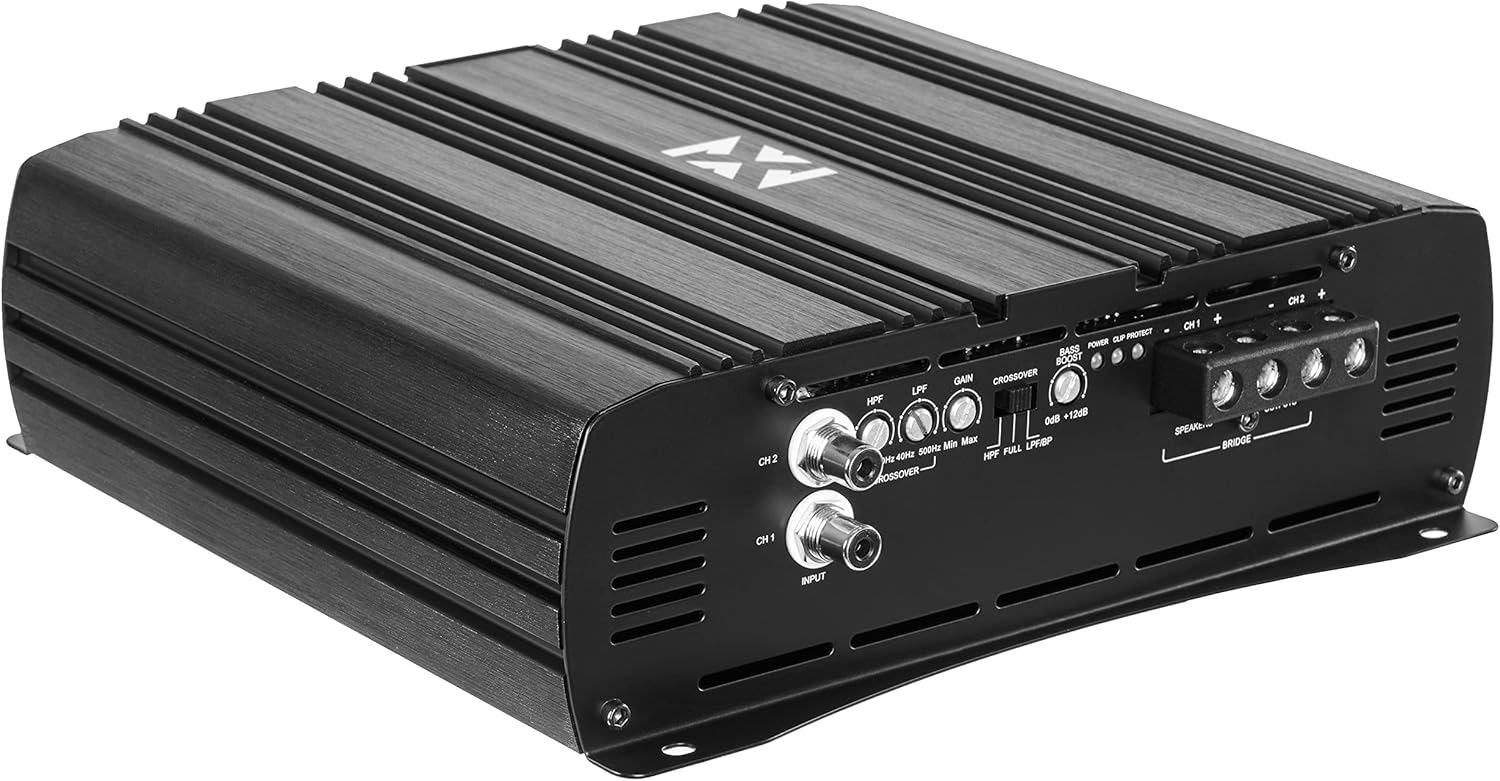 NVX XAD41 1200W RMS 1-OHM Stable Full Bridge Class D High Power Competition Full Range Bridgeable 4-Channel Car Audio MOSFET Amplifier