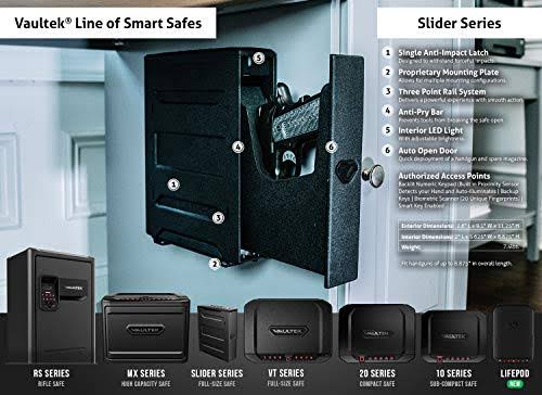 Vaultek Biometric Bluetooth Slider Safe