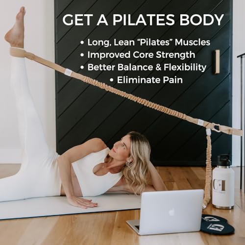 COREFIRST Premium Resistance Pilates System - Reformer Style Pilates–Premium Resistance Bands Set Lightweight Portable Pilates for Home–App Workouts for All Levels