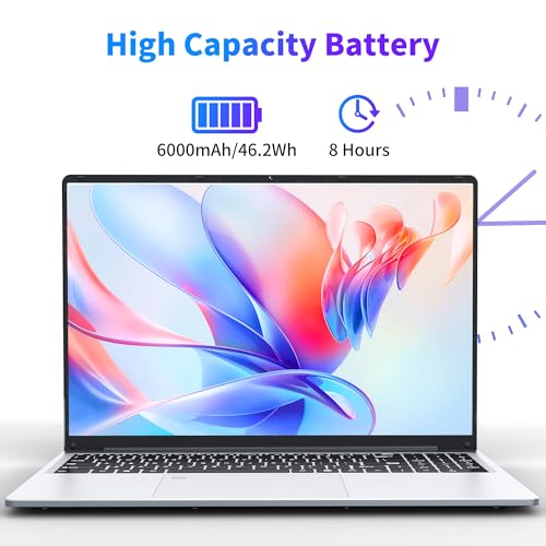 16 Inch Laptop Computer, Gaming Laptop, 16GB RAM 512GB SSD, N95 Processor, FHD 1920 * 1200, 180 Angle Open, Backlit Keyboard, Windows 11 Pro, Fingerprint Unlock, BT 4.2, WiFi 5