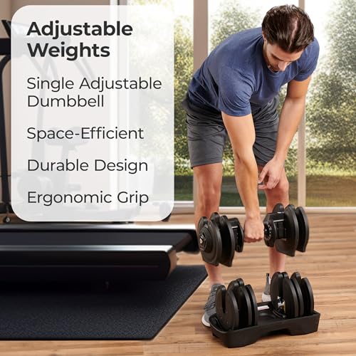 Lifepro Adjustable Dumbbells - 15Lb 25Lb 43Lb 55Lb 90Lb 6in1 Dumbbells Adjustable Weight, Compact Quick Adjustable Dumbbells set/single for Full Body Exercise & Fitness Home Gym