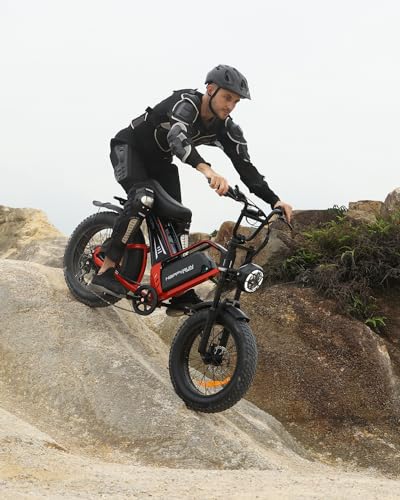 2000W Electric Bike for Adults, 48V 25Ah Removable Battery, Up to 35MPH and 75+ Miles Range, 7-Speed Transmission, 20" Fat Tires Ebike, 3-Pedal-Assist Levels