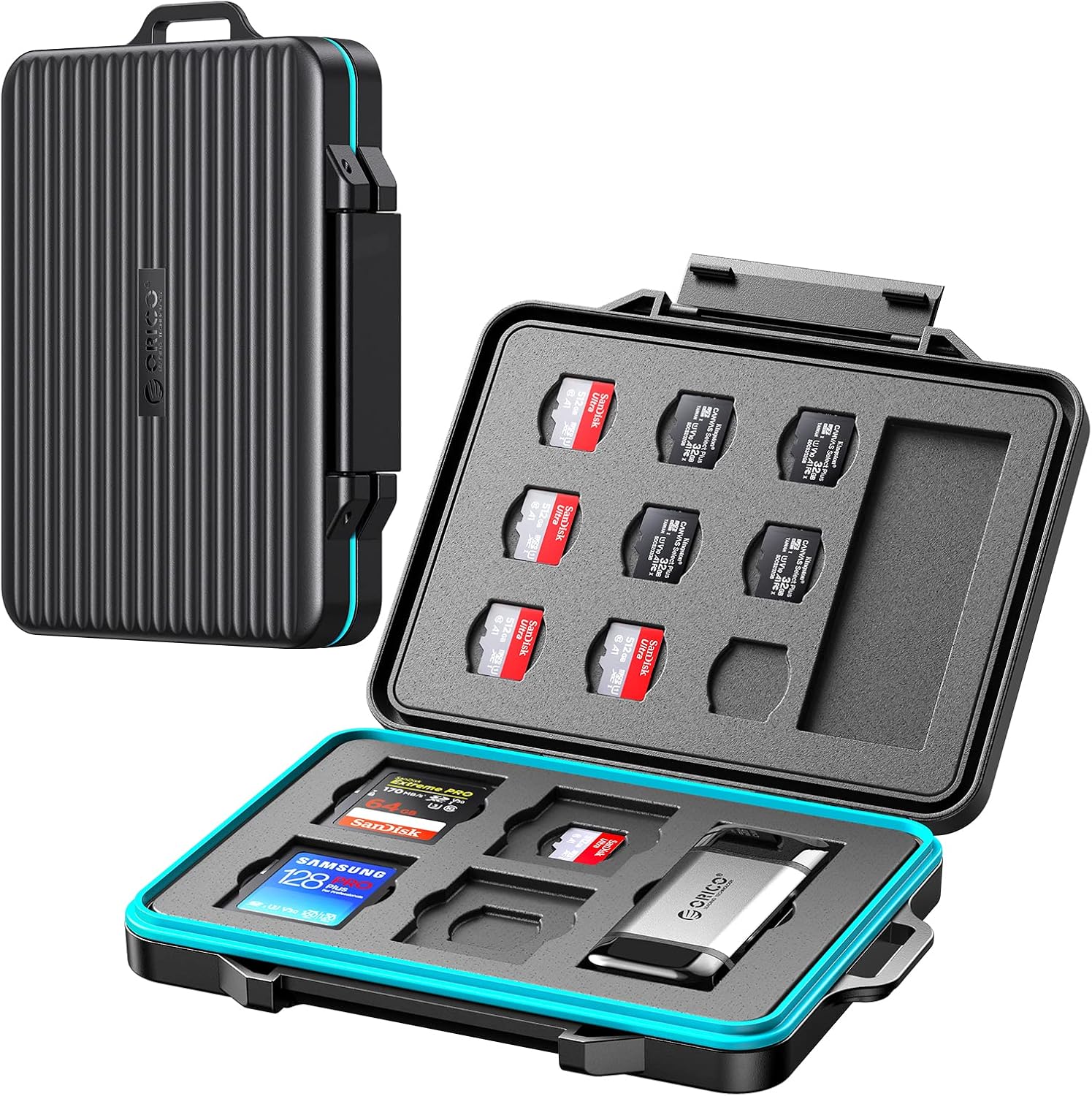ORICO Hard Drive Case 2.5 inch External Drive Storage Carrying Bag Waterproof Shockproof for Organizing HDD and Electronic Accessories