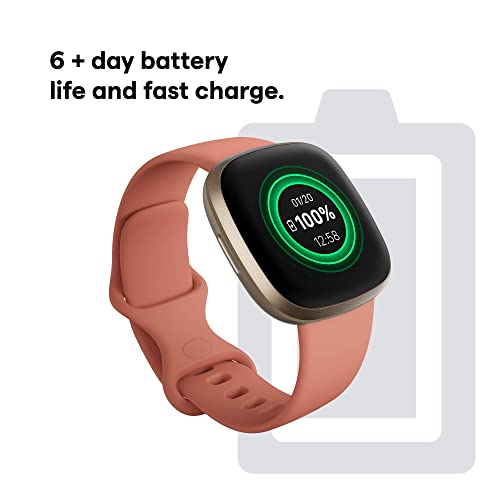 Fitbit Versa 3 Health & Fitness Smartwatch with GPS, 24/7 Heart Rate, Alexa Built-in, 6+ Days Battery, Black/Black, One Size (S & L Bands Included)