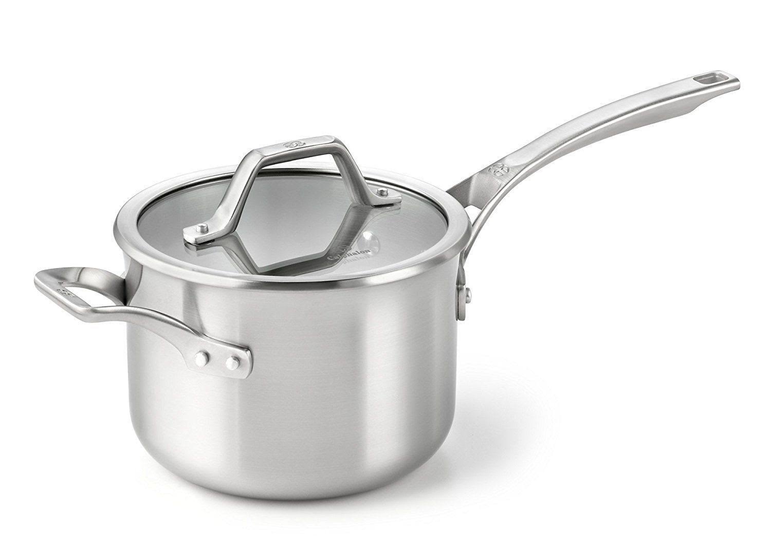 Calphalon 10-Piece Accucore Stainless Steel Cookware Set