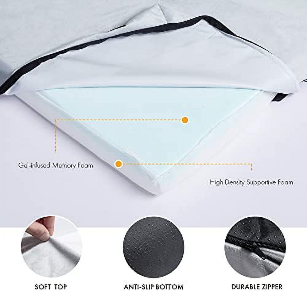 Memory Foam Camping Mattress Portable Travel Sleeping Pad Floor Guest Bed Tent Mattress Removable Waterproof Cover Travel Bag