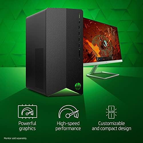 HP Pavilion Gaming Desktop Computer, AMD 6-Core Ryzen 5 5600G Processor(Beat i7-8700, Upto 4.4GHz), AMD Radeon RX5500 4 GB, 8GB RAM, 256GB PCIe NVMe SSD,Mouse and Keyboard, Win 10 Home
