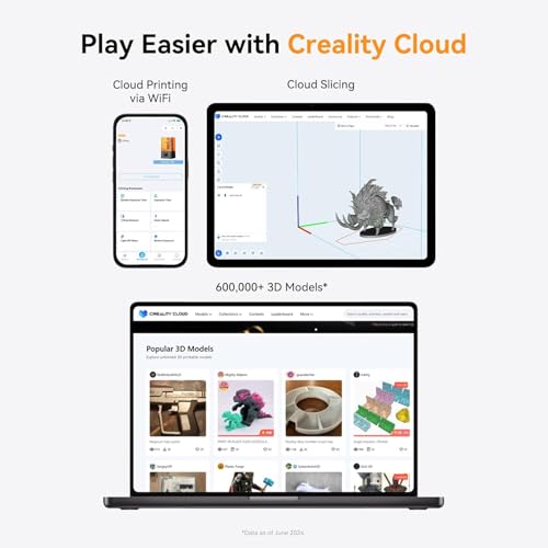 Creality Resin 3D Printer for Kids and Beginners, HALOT R6 Fully Assembled, Upgraded Light Source with High-Precision Printing, LCD Monochrome Screen Simple Workflow 3D Resin Printers