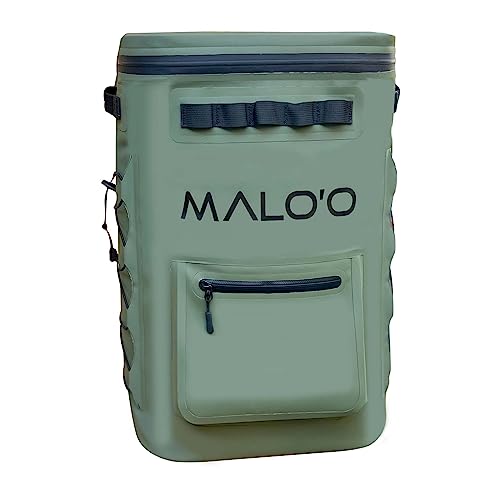 Malo'o Pro Adventure Insulated Backpack Cooler Holds 30 Cans for 48 Hours - Perfect Cooler Backpack Camping, Hiking, Fishing, Kayaking, Sports, or Beach- IceCell Technology Construction