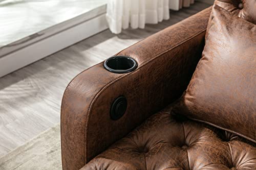 Indoor Oversized Chaise Lounger, Chaise Indoor Convertible Bed with Wireless Charging, Modern Indoor Polyester Upholstered Sofa Recliner Lounge Chair, Chaise Sofa Bed (Dark Grey)