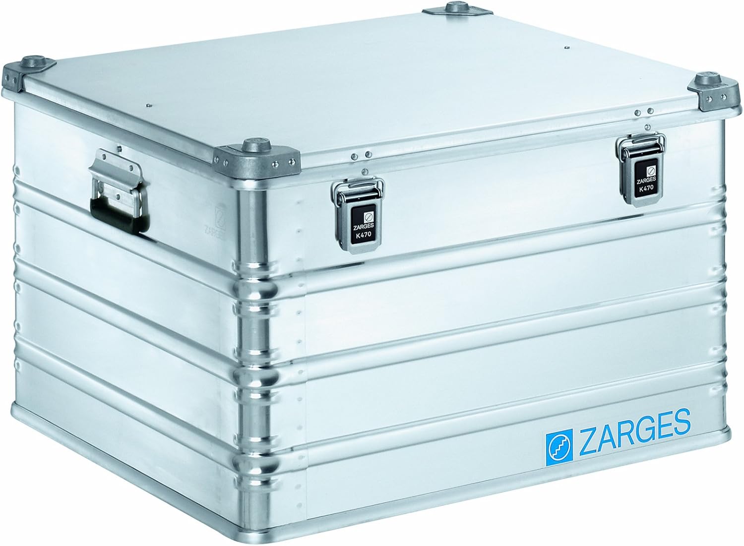 Zarges?K470 Aluminum Hard Protective Carrying Case, Portable Stackable Storage, Customizable Safe Lock Box, Dust and Water Resistant (44.1 x 28.3 x 18.9 Inches)