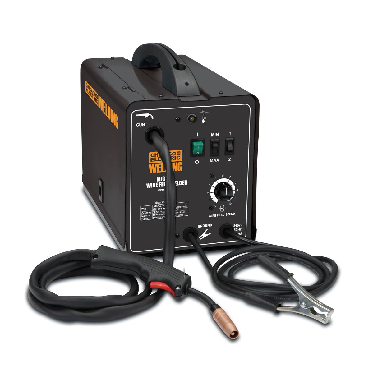 Chicago Electric Welding 170 Amp-DC, 240 Volt, MIG/Flux Cored Welder