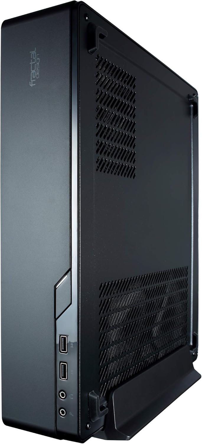 Fractal Design Node 202 Black Mini-ITX Slim Profile Compact Small Form Factor Computer Case with PCIE 3.0 Riser Card