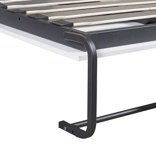 Murphy Bed Wall Bed Chest Versatility Bed, Queen Size Wood Murphy Bed Wall Bed Frame, Foldable Platform Bed Folded into Cabinet, Space Saving, Suitable for Guest bedrooms and Offices (White@Q*)