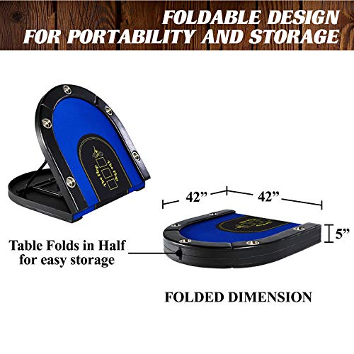 Barrington Poker Multiple Styles Folding Poker Table & Poker Table Top/Dining Table Collection, Durable Padded Rail Tables with Felt Playing Surface, Perfect for Texas Holdem Games
