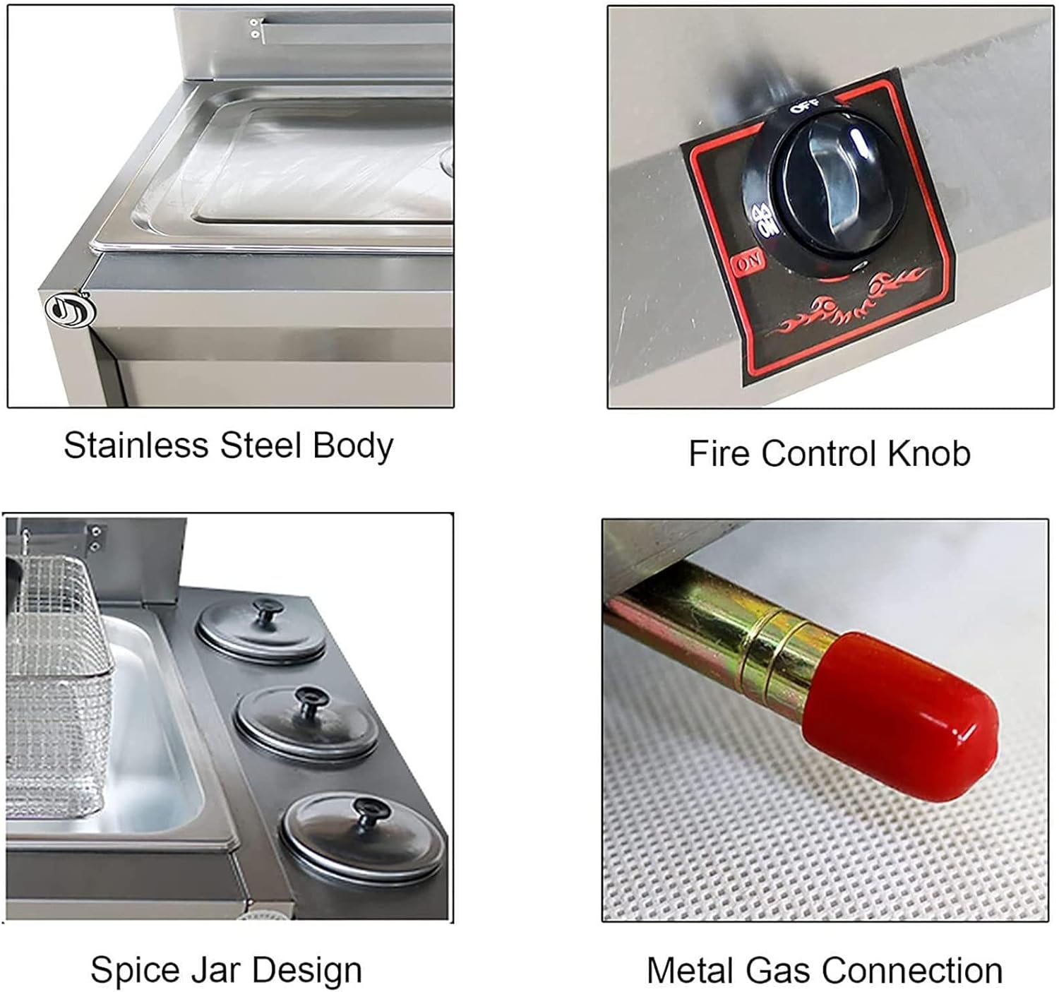 Deep Fryer,French Fries Machine,Electric Deep Fryer,Stainless Steel Fryer with Heating Element,3 Basket,Adjustable Temperature