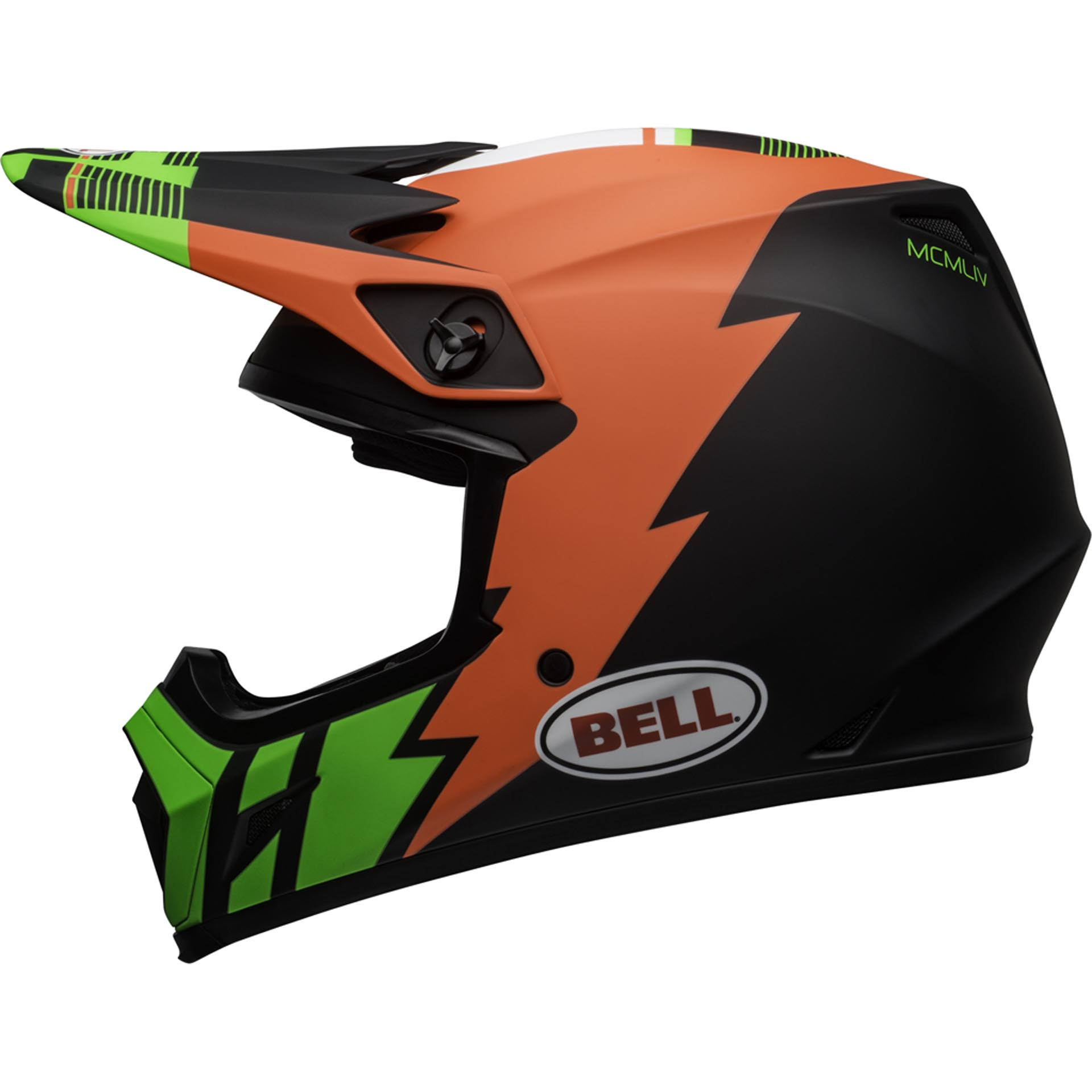 Bell MX-9 MIPS Strike Helmet Infrared/Green/Black S