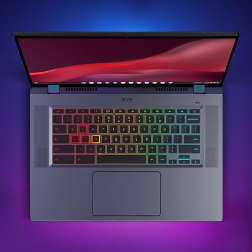 Acer Chromebook 516 GE 16'' QHD (Intel 12th Gen Core i5-1240P, 8GB RAM, 256GB PCIe SSD, RGB Backlit) Cloud Gaming & Business Laptop, WiFi 6E, RJ45, FHD, IST Cable, Chrome OS - 2023, Titanium Gray