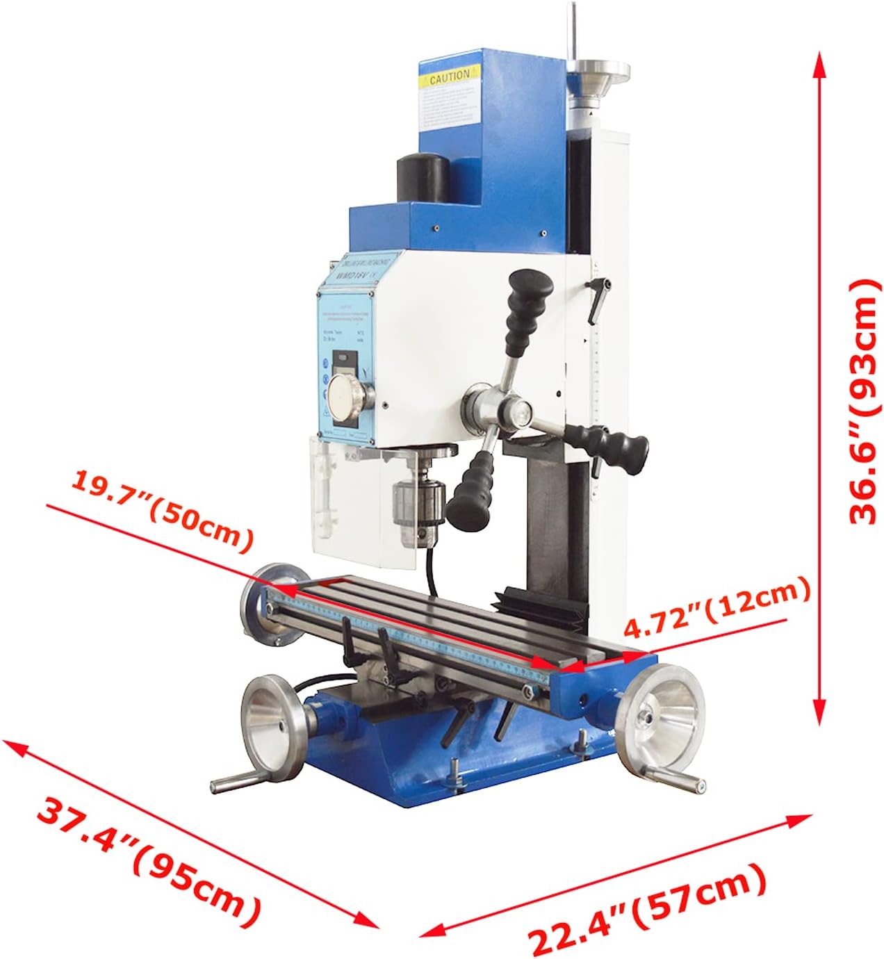 INTSUPERMAI Mini Milling Machine Benchtop Milling Drilling Machine Variable Speed Compact Mill Drill WMD16V with Brushless Motor & MT2 Taper
