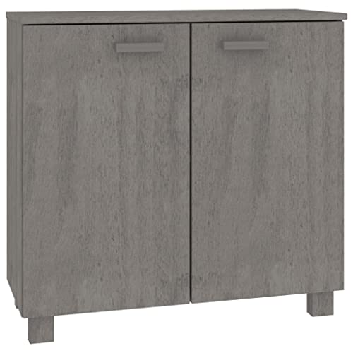Buffets & Sideboards Sideboard Light Gray 33.5"x13.8"x31.5" Solid Wood Pine,Rustic Farmhouse Pine Sideboard with 2 Doors for Ample Home Storage Cabinets & Storage