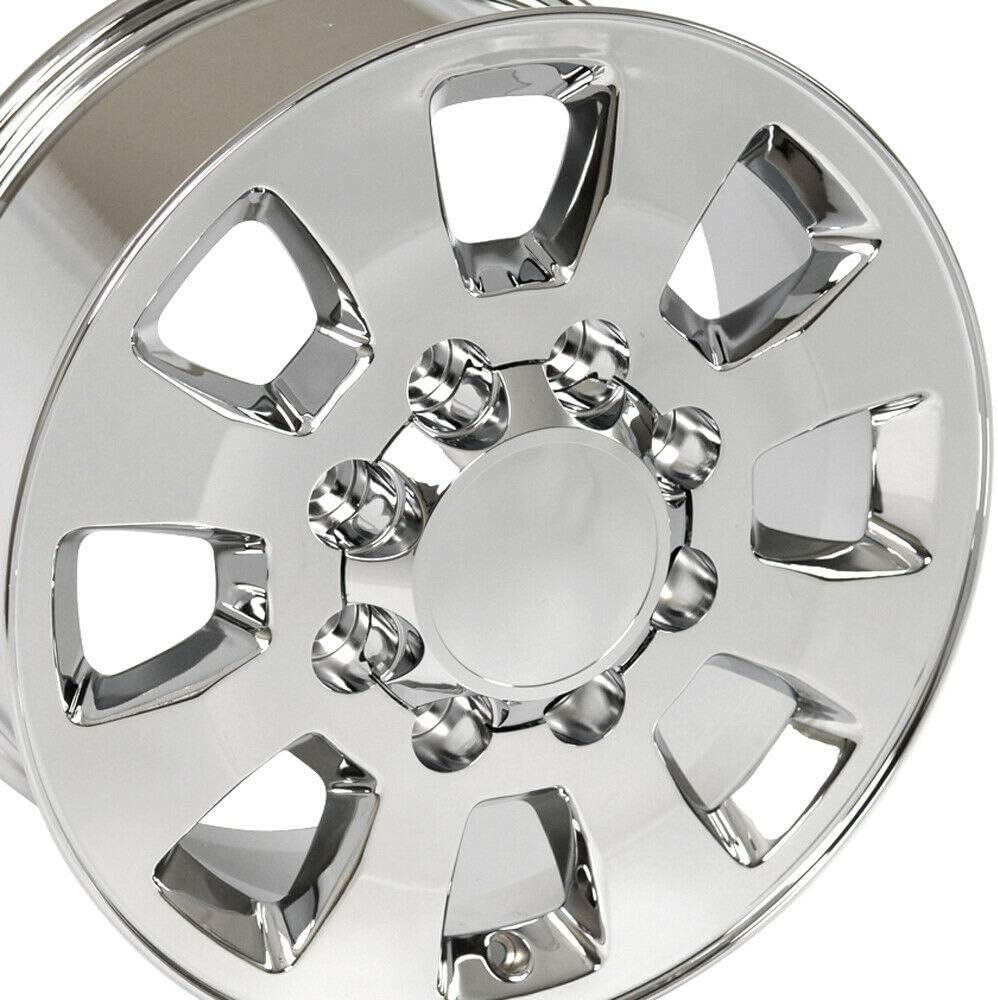 Partsynergy Replacement For 18" Rim fits 2011-2018 GMC Sierra 2500/3500 8x180 Chrome 18x8 Wheel