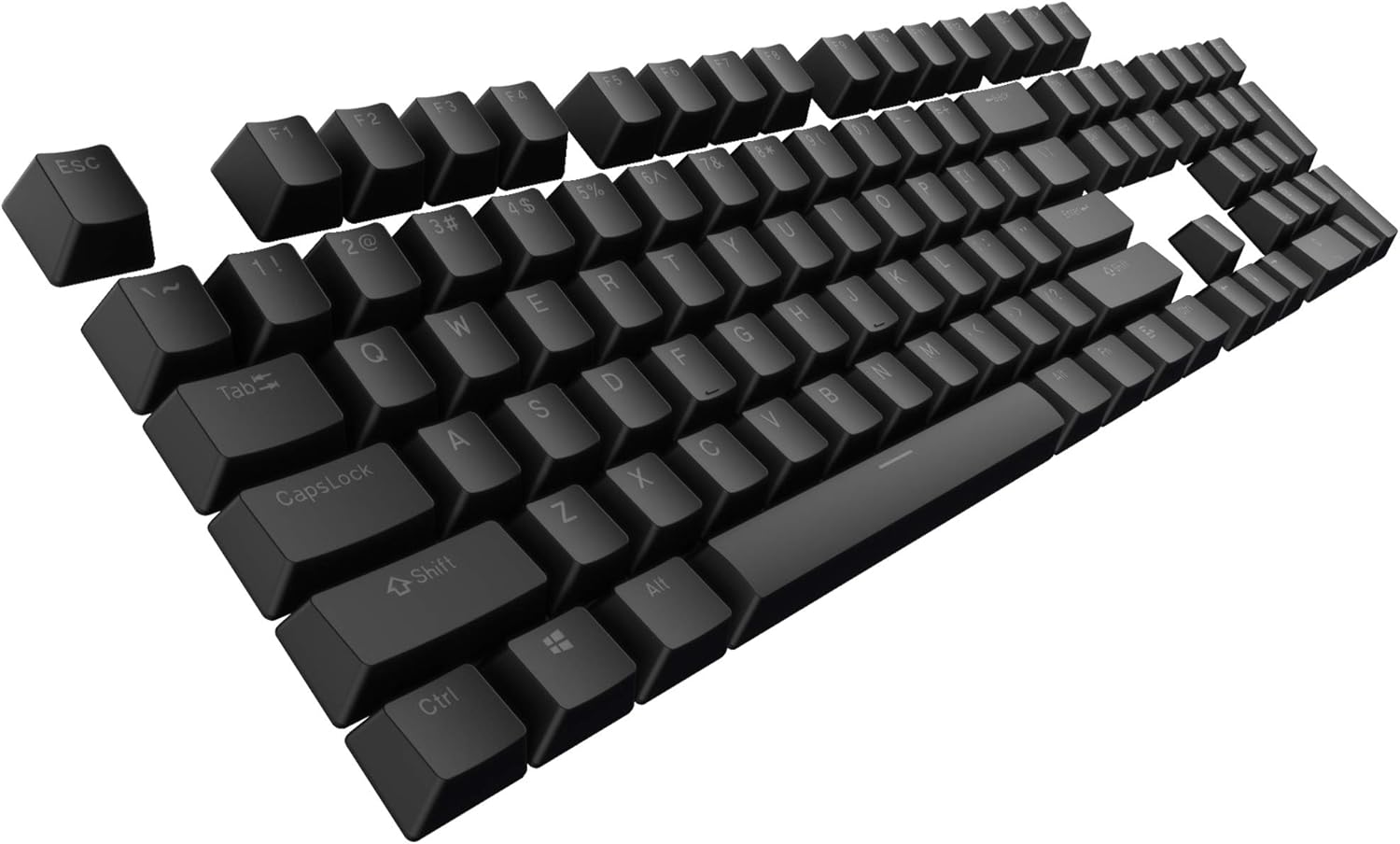 Tecware PBT Keycaps, Double-Shot PBT Keycap Set, for Mechanical Keyboards, Full 111 Keys Set, OEM Profile, English (US, ANSI) (Pudding White)