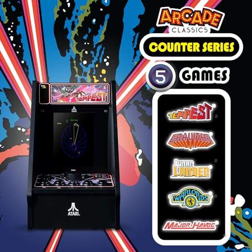 Arcade Classics - WWE Counter Series Game Machine, 4 Games, 8" Liquid Crystal Screen - Mini Cabinet, Portable Gaming, Retro, Countertop Console, Basement Decoration, Man Cave