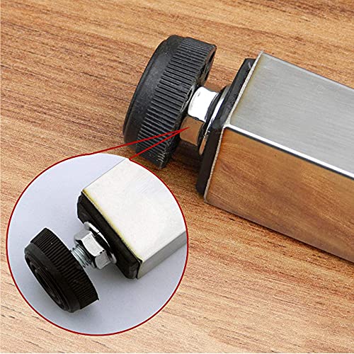 1 Pcs Furniture Legs,Foldable Lifting Table Legs,Stainless Steel Telescopic Bar Table Support Feet,Adjustable Protective Base,with Screws (80cm/31.49in,Silver)