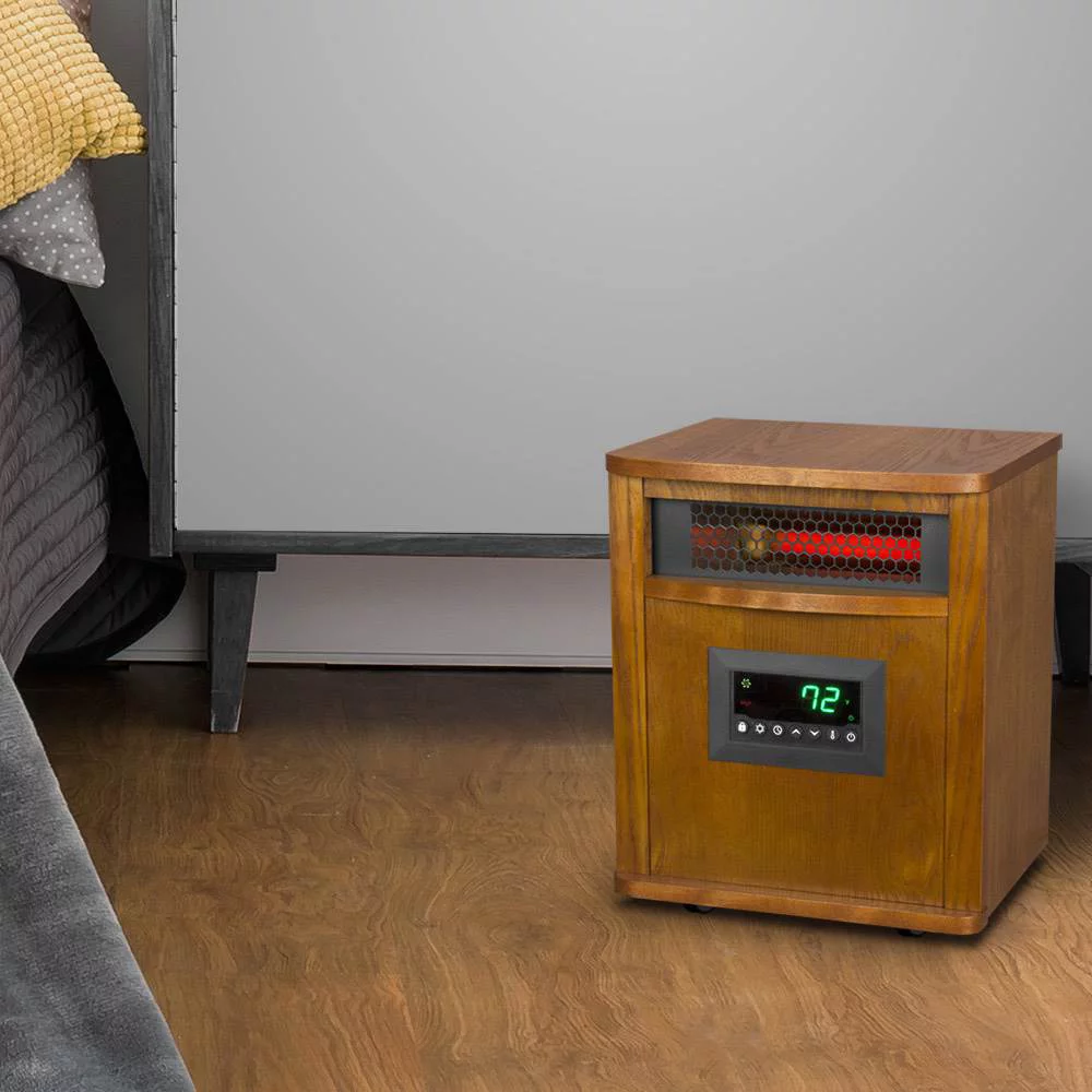Lifesmart 1500W Electric Infrared Quartz Indoor Space Heater, (2 Pack)