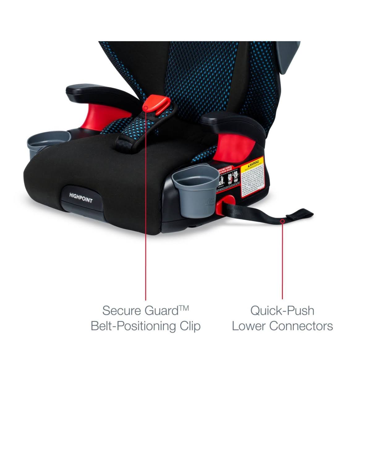 Britax Highpoint 2-Stage Belt-Positioning Booster Car Seat, Cool Flow