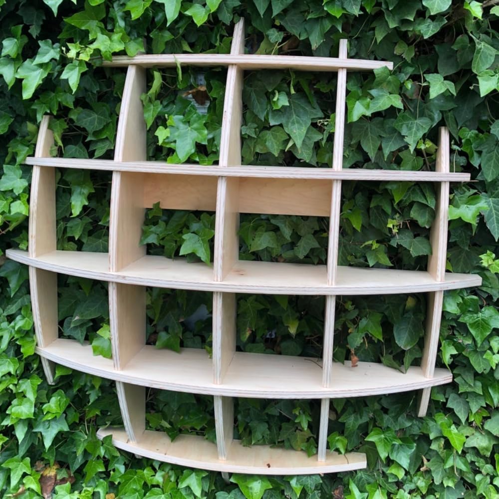 Modular Paintable Wooden Wall Shelf, Sphere Bookcase, Hanging Geometric Office Furniture, Sphere Shelf, Multifunctional Display Shelves, Freestanding Wooden Bookcase, 48" W x 48" H x 9.5" D