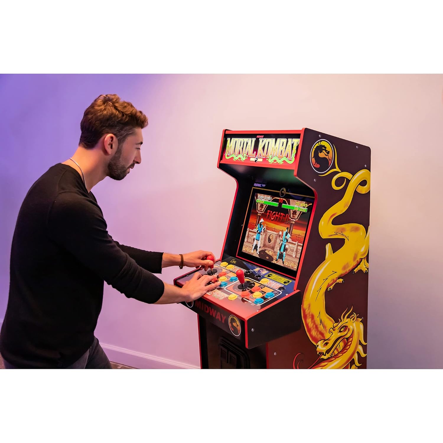 Arcade1Up Mortal Kombat Arcade Machine, Midway Legacy 30th Anniversary Edition for Home - 14 Classic Games