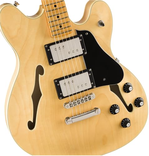 Squier Classic Vibe Starcaster Electric Guitar, with 2-Year Warranty, Natural, Maple Fingerboard