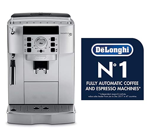De'Longhi ECAM22110S Magnifica XS Fully Automatic Espresso Machine with Manual Cappuccino System, 9.4 x 17 x 13.8 inches, SILVER AND BLACK