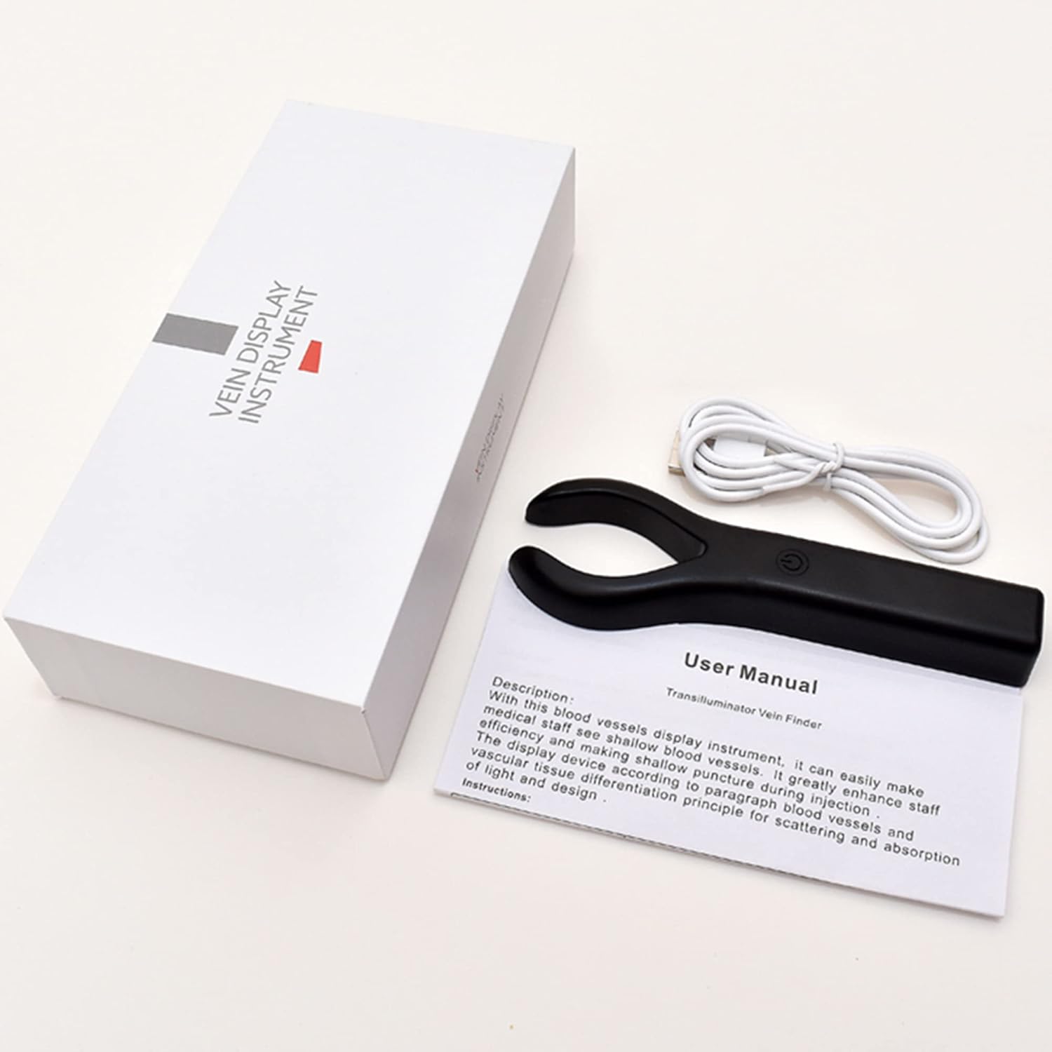 USB Rechargeable Infrared Vein Viewer Transilluminator, Vein Finder Light, iv Access Detector, Portable Vein Finder, Handheld Vein Detector, Gift for Elder Pack of 2